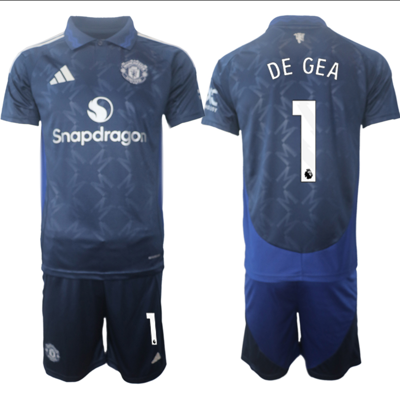 Men 2024-2025 Club Manchester United away blue #1 Soccer Jersey->manchester united jersey->Soccer Club Jersey